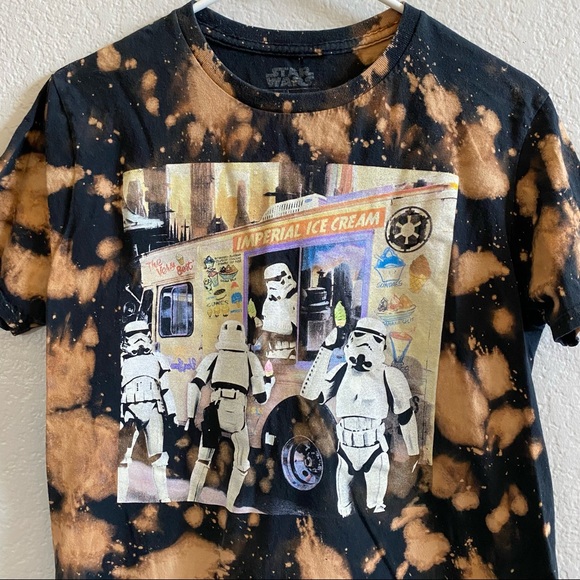 STAR WARS Storm Troopers and Ice Cream Bleached Tshirt - Picture 2 of 5